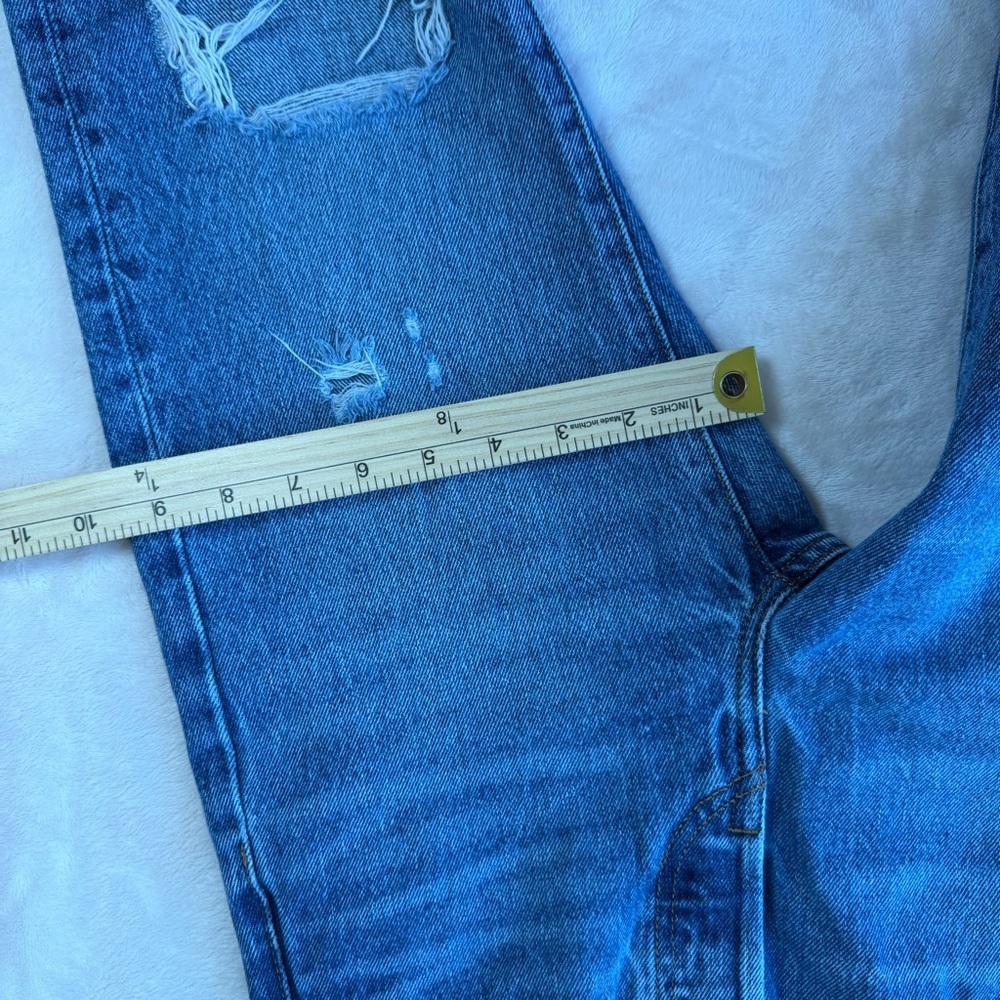 Levi's High Rise Distressed Blue Wedgie Straight Premium Jeans 24 x 28 - Picture 9 of 13